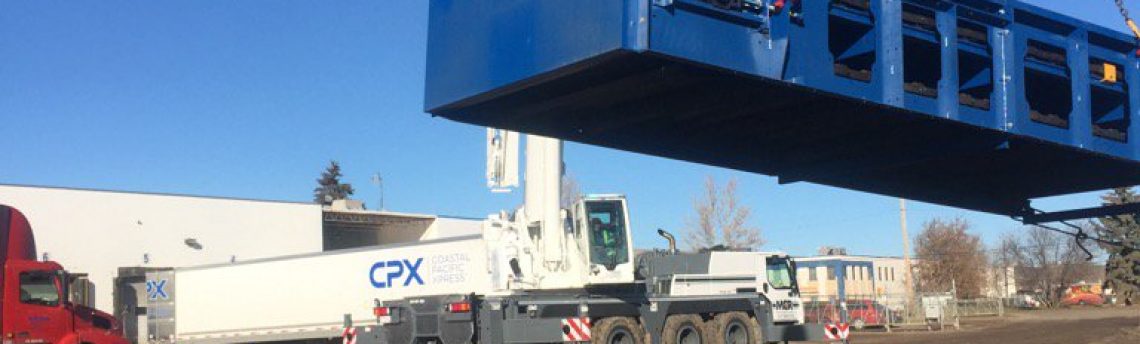 Craning the new conveyor off the truck for storage. https://t.co/nnOUdZxRrf