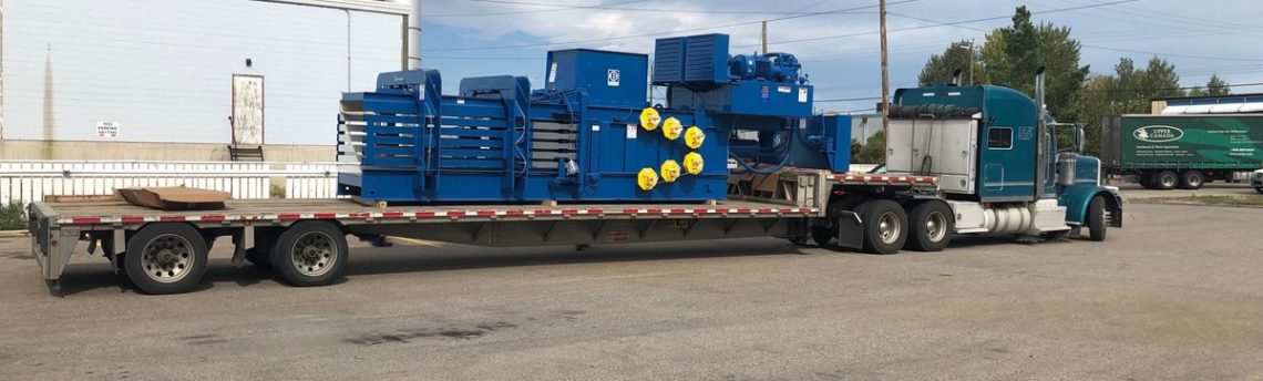 Today we are offloading a brand new baler for shredded cardboard. https://t.co/N4HwDKb3yk